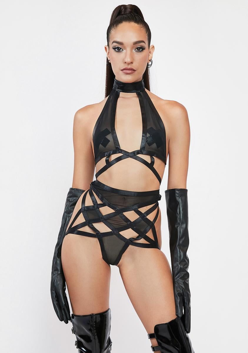 Harley Mesh Strappy Set sold by Dolls Kill