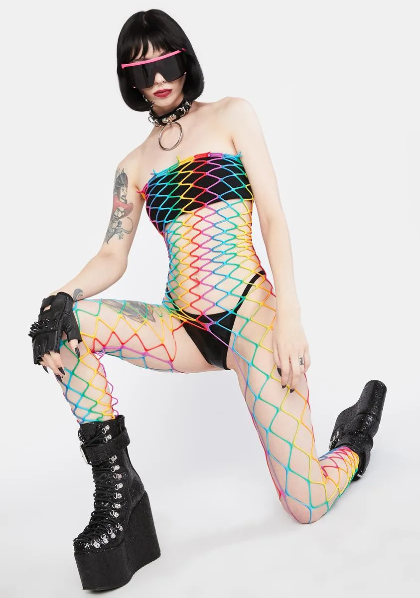 Freaky Fusion Fishnet Bodystocking sold by Dolls Kill product image thumbnail 2