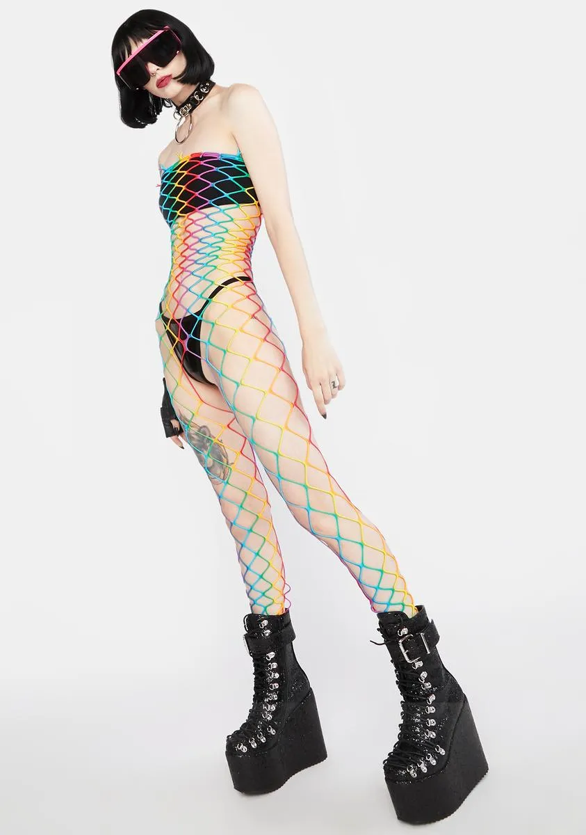 Freaky Fusion Fishnet Bodystocking sold by Dolls Kill product image thumbnail 3