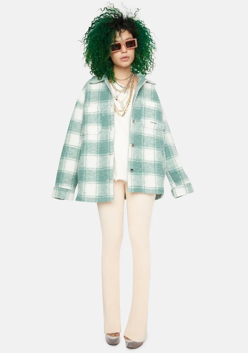 The Twiggy Green Shirt Jacket sold by Dolls Kill product image thumbnail 3