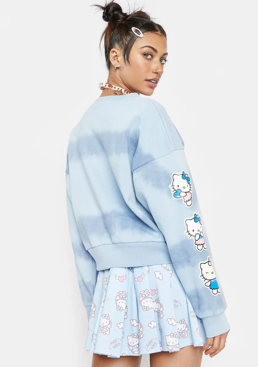 Hello Kitty Tie Dye Crop Sweatshirt sold by Dolls Kill product image thumbnail 4