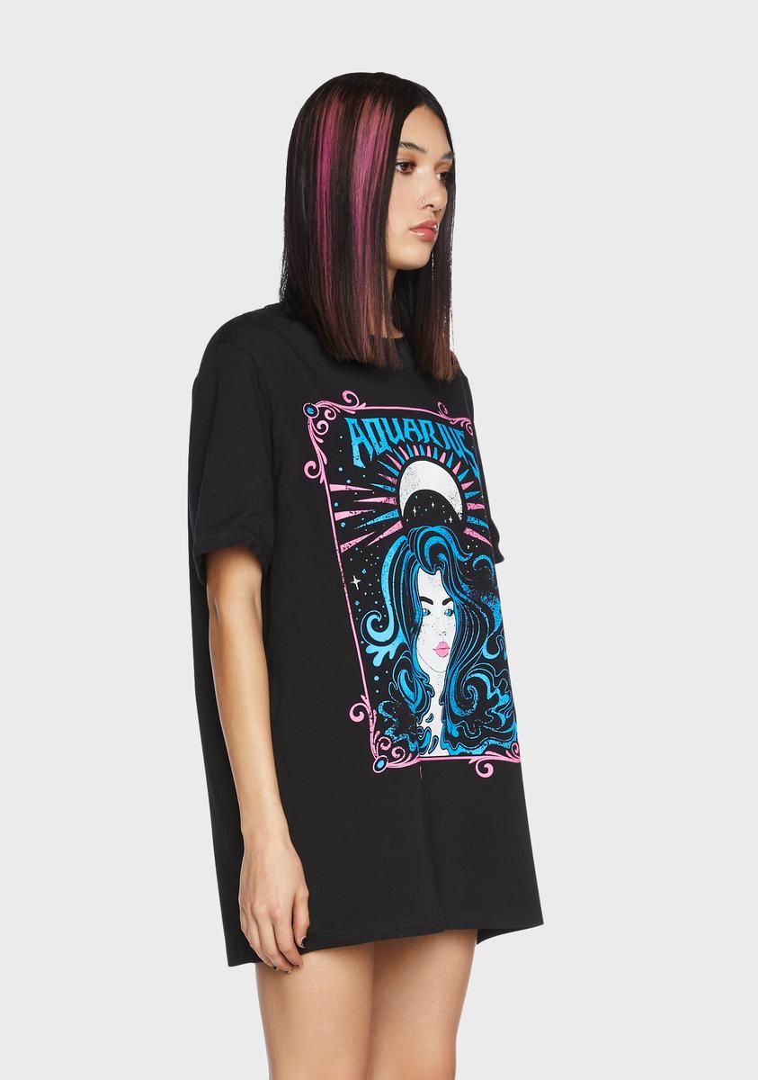 Celestial Minded Aquarius Graphic Tee sold by Dolls Kill product image thumbnail 3