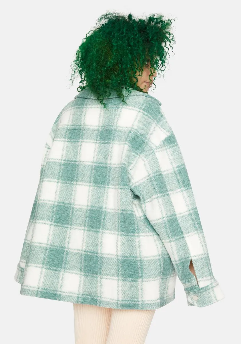 The Twiggy Green Shirt Jacket sold by Dolls Kill product image thumbnail 4