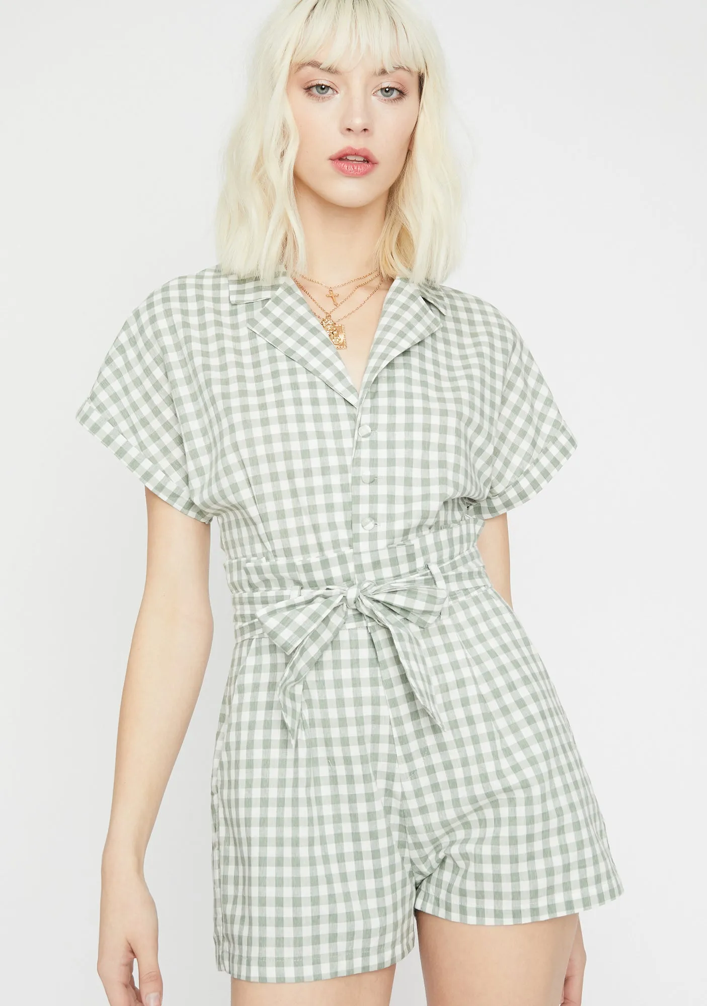 Spring Romance Gingham Romper sold by Dolls Kill product image thumbnail 2