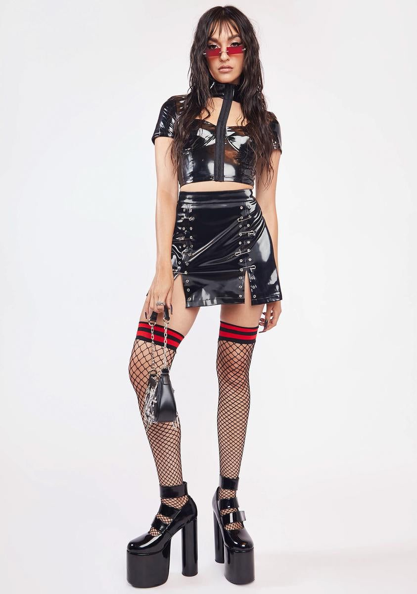 Without Limits Vinyl Skirt sold by Dolls Kill product image thumbnail 3