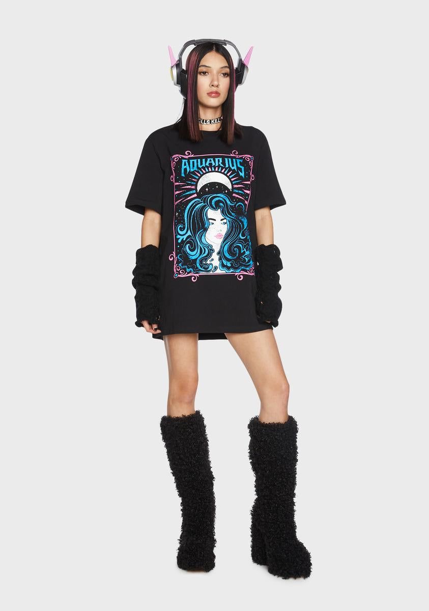 Celestial Minded Aquarius Graphic Tee sold by Dolls Kill product image thumbnail 2