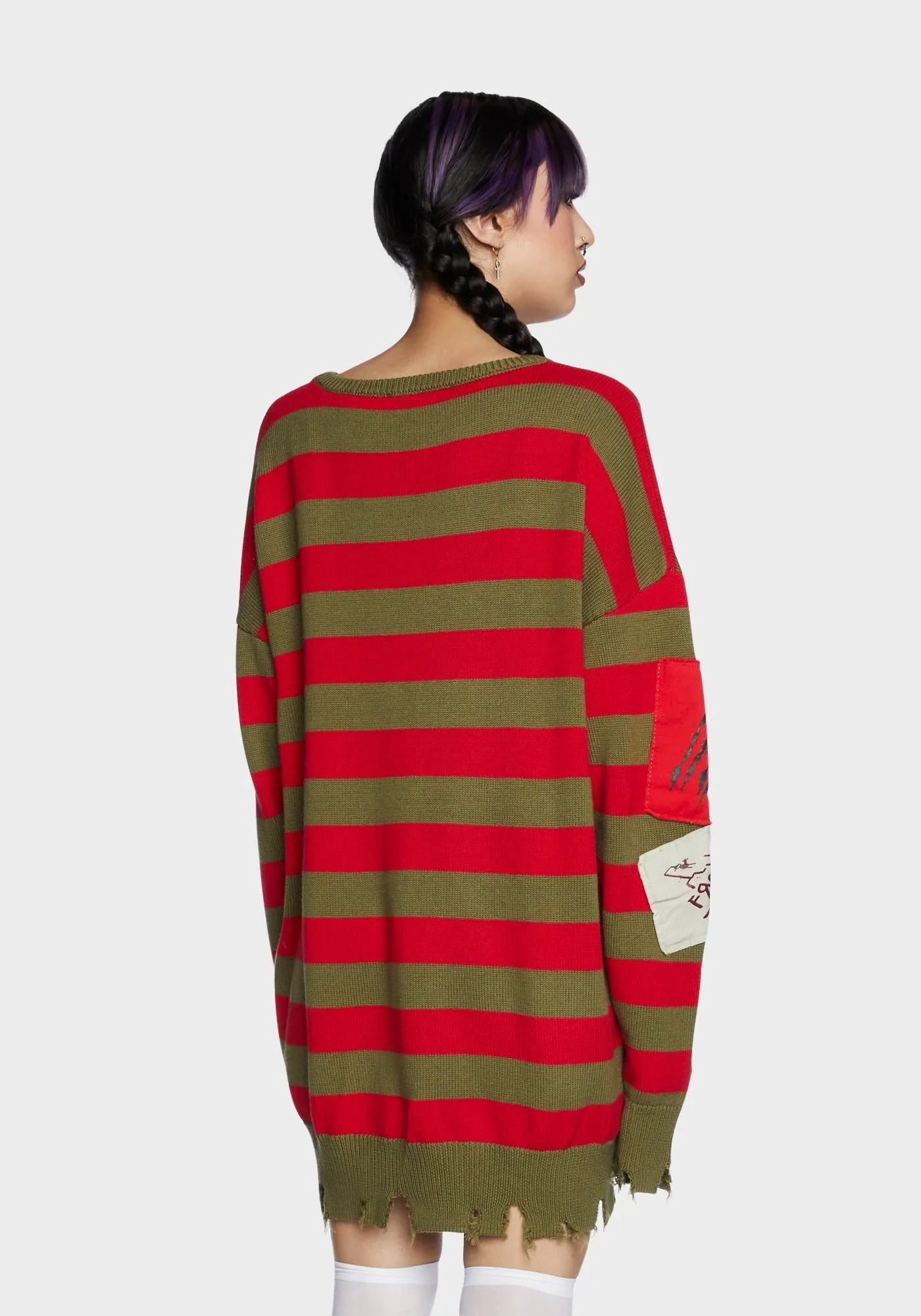 Total Slasher Oversized Sweater Dress sold by Dolls Kill product image thumbnail 5