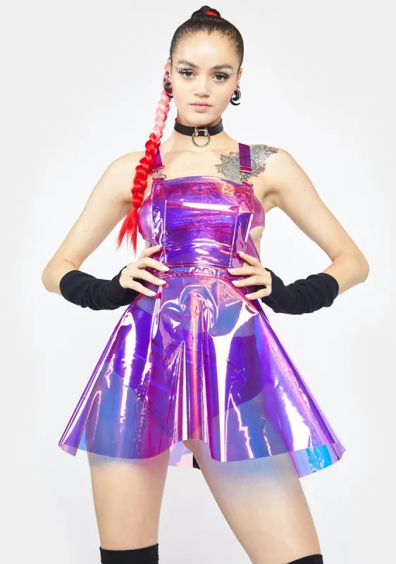 Fairy Gurl Hologram Overall Dress sold by Dolls Kill