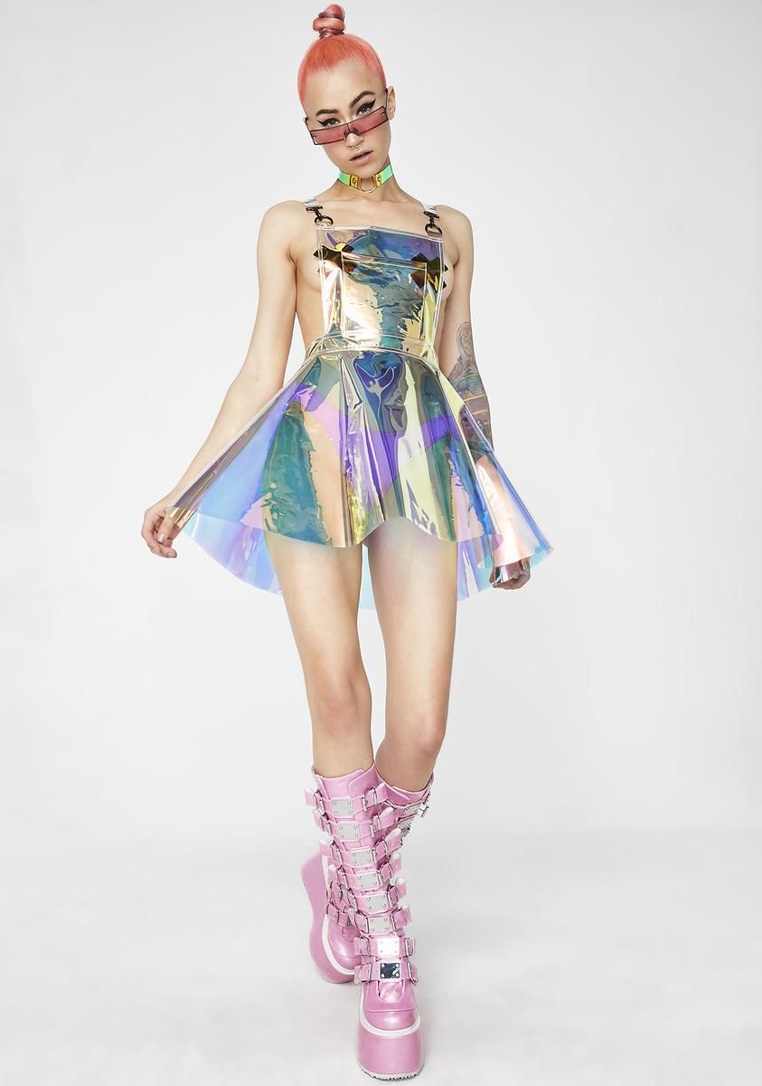 Space Gurl Hologram Overall Dress sold by Dolls Kill product image thumbnail 5