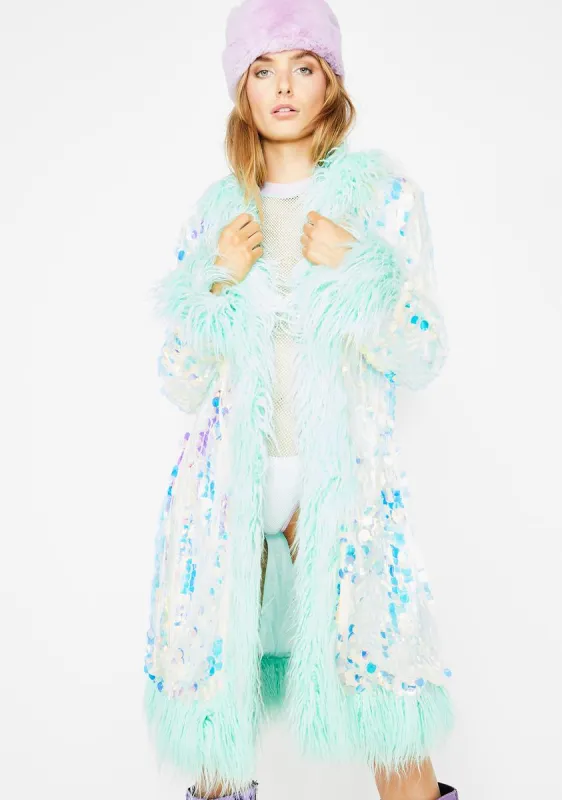 Galactic Glamgasm Sequin Coat sold by Dolls Kill