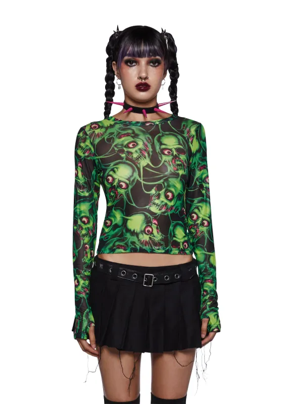 Brain Drain Mesh Top sold by Dolls Kill