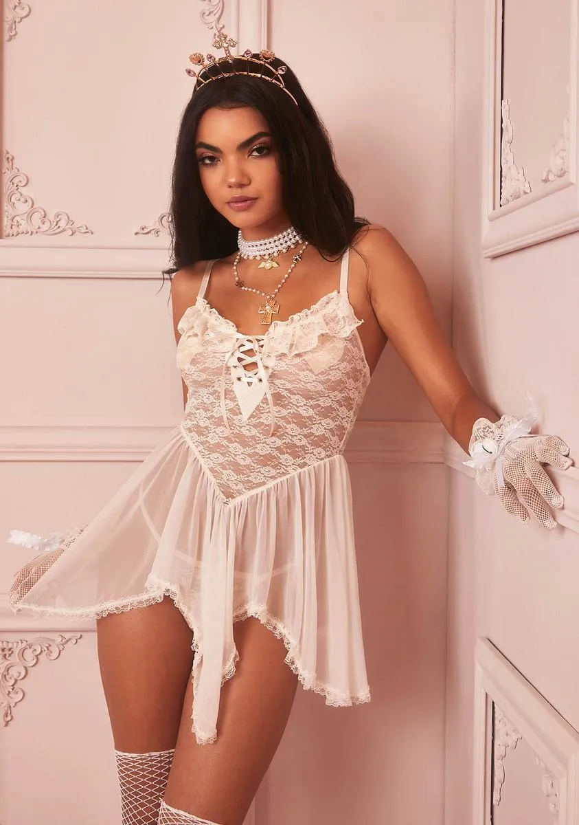 Racing Heart Eyes Lingerie Set sold by Dolls Kill