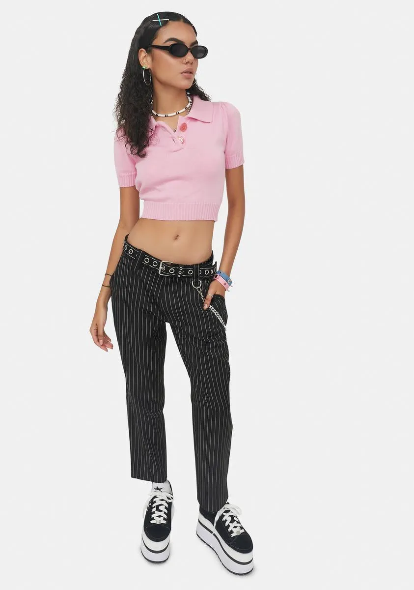 Miss Fortune Knit Polo Shirt sold by Dolls Kill product image thumbnail 3