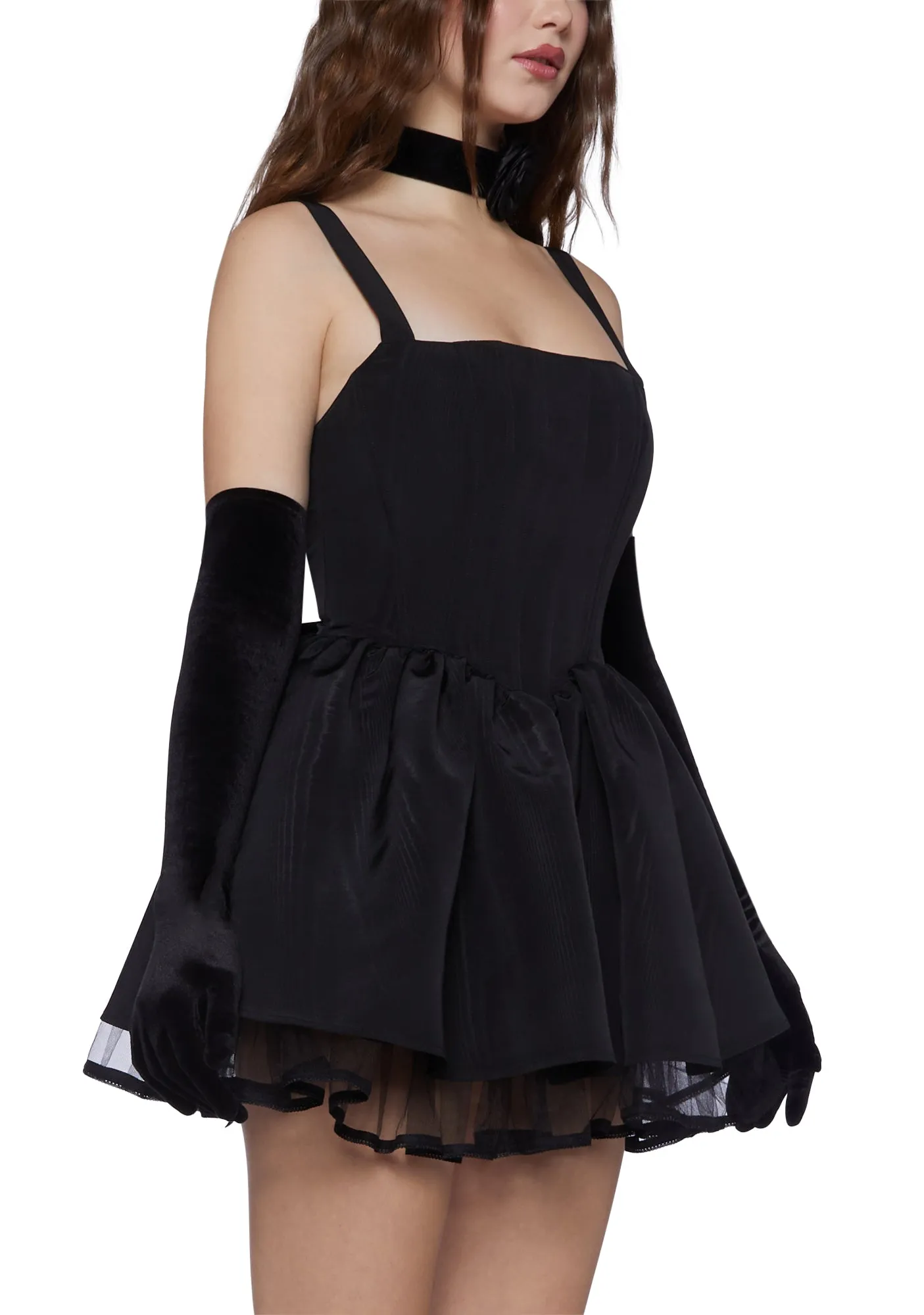 Magic Moves Corset Dress- Black sold by Dolls Kill product image thumbnail 5