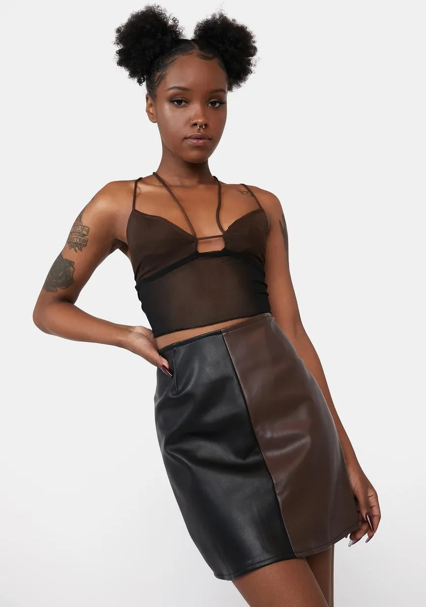 X Iris Mesh Olgi Crop Top sold by Dolls Kill