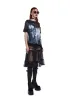Shadow Kiss Midi Skirt sold by Dolls Kill