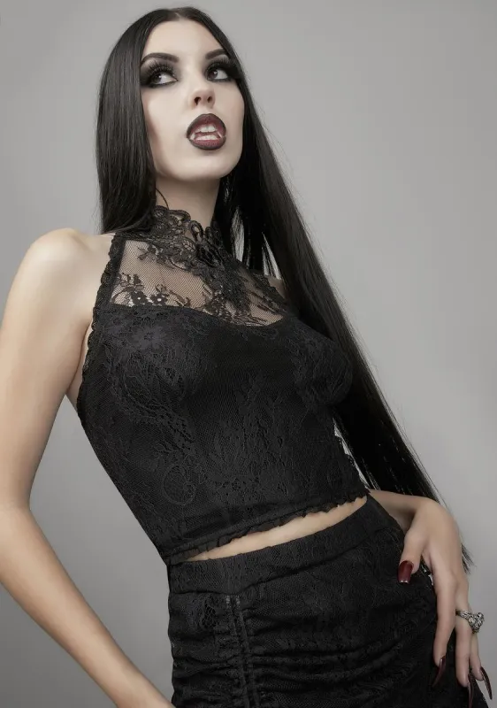Grave Importance Lace Tank Top sold by Dolls Kill