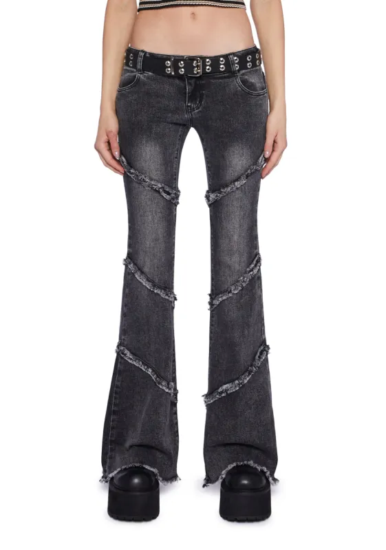 Pavement Pizzazz Flare Jeans sold by Dolls Kill
