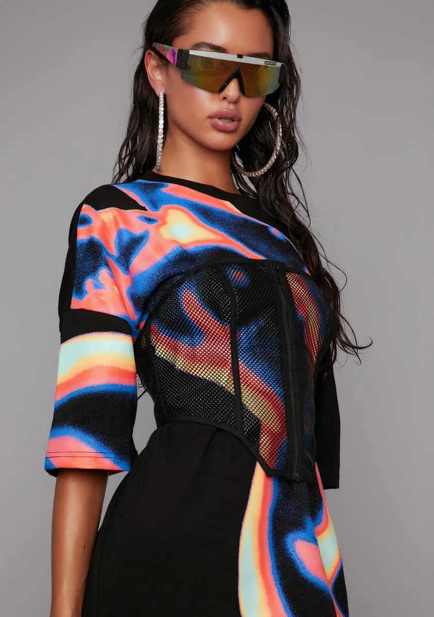 How I Do Mesh Corset sold by Dolls Kill product image thumbnail 2