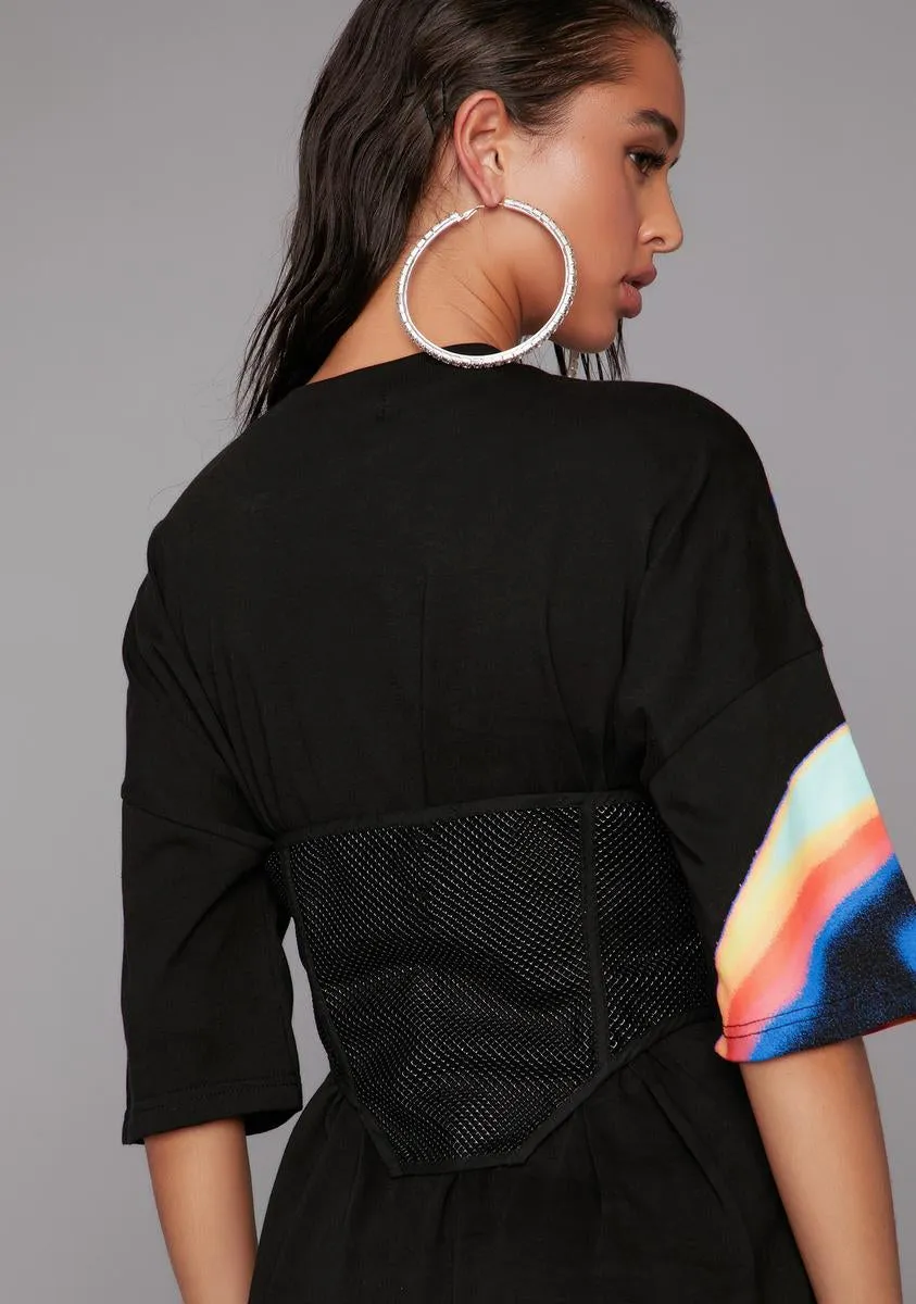 How I Do Mesh Corset sold by Dolls Kill product image thumbnail 4