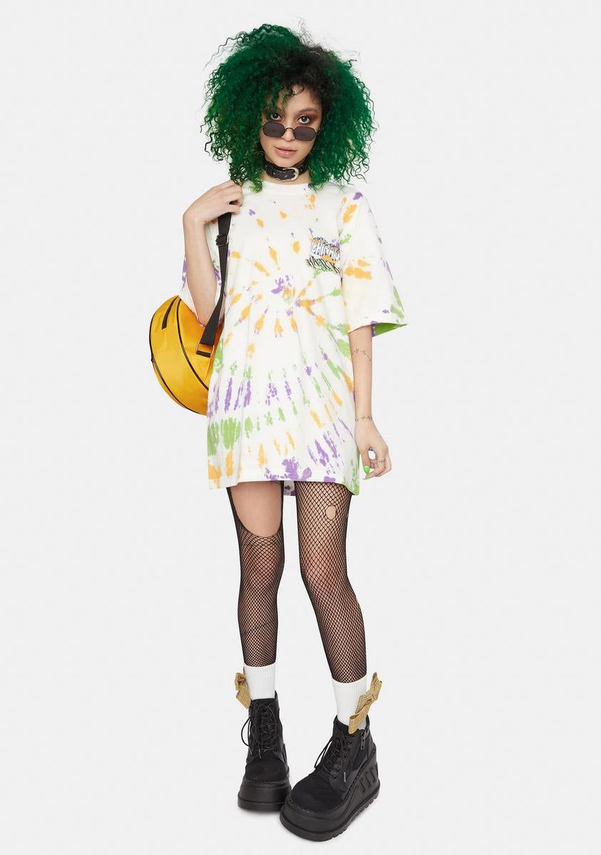 Tie Dye Block Graphic Tee sold by Dolls Kill product image thumbnail 3