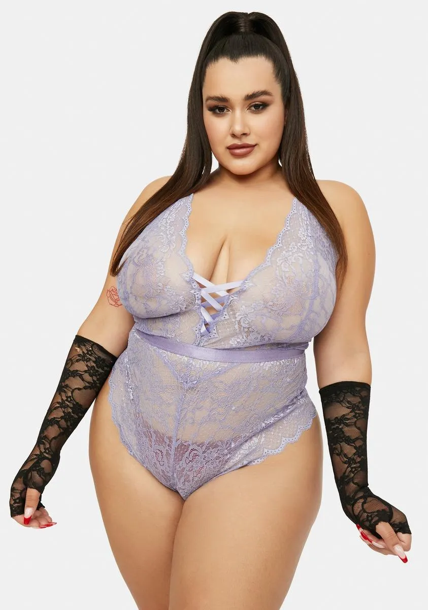 Secret Fairy Glen Lace Up Bodysuit sold by Dolls Kill