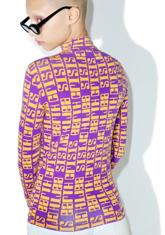Royal Earth Crisis Mock Neck Top sold by Dolls Kill