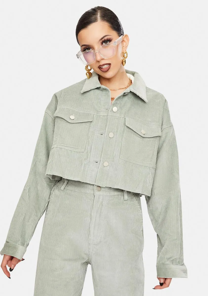 Mint Harriet Corduroy Jacket sold by Dolls Kill product image thumbnail 2