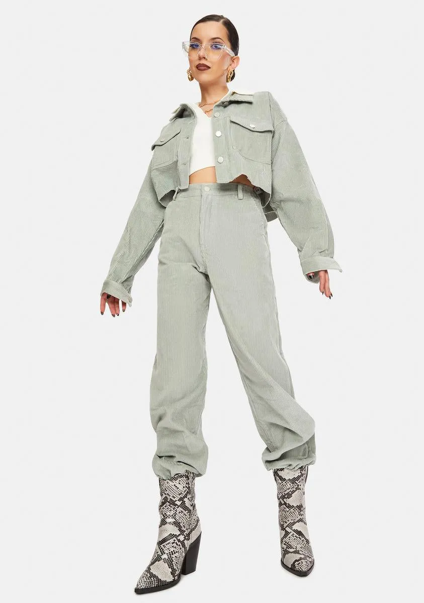 Mint Harriet Corduroy Jacket sold by Dolls Kill product image thumbnail 3