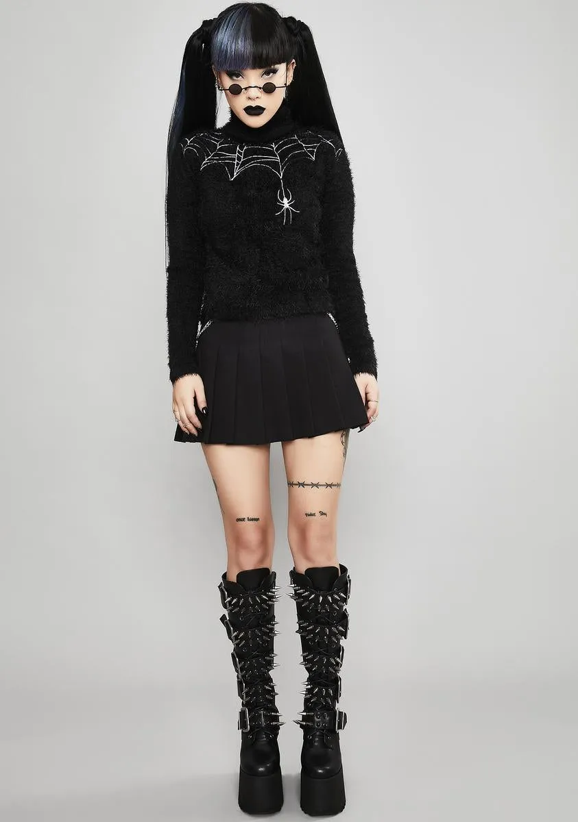 Web Of Deceit Fuzzy Sweater sold by Dolls Kill product image thumbnail 3