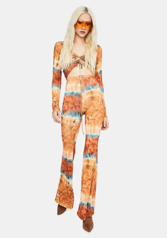 Penny 21 Questions Tie Dye Pant Set sold by Dolls Kill