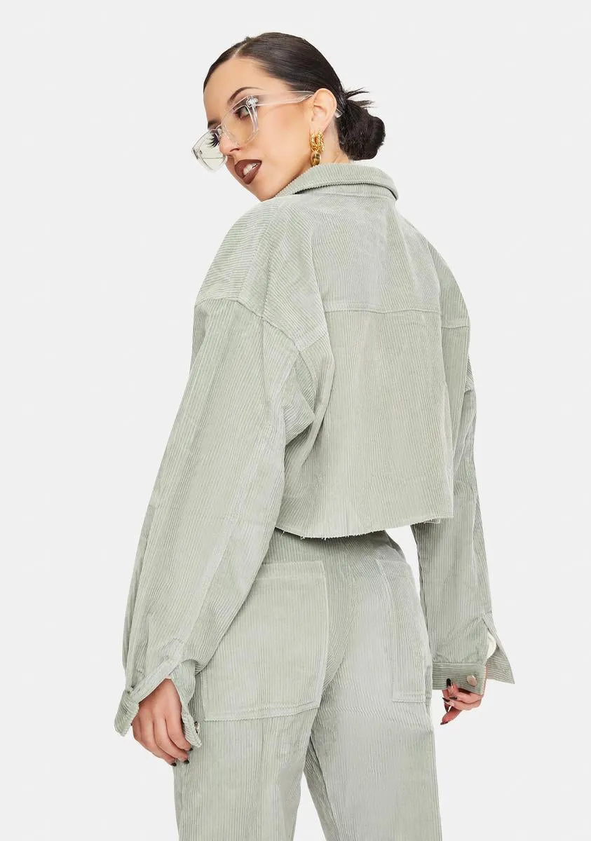 Mint Harriet Corduroy Jacket sold by Dolls Kill product image thumbnail 4