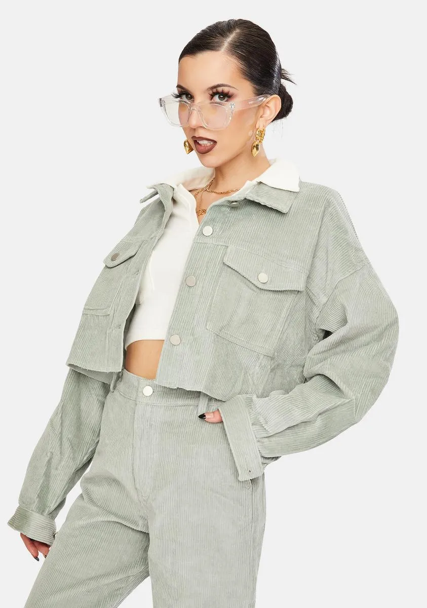 Mint Harriet Corduroy Jacket sold by Dolls Kill