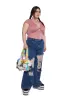 Plus Queen Of Spring Lace Trim Top - Pink sold by Dolls Kill