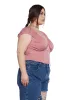 Plus Queen Of Spring Lace Trim Top - Pink sold by Dolls Kill
