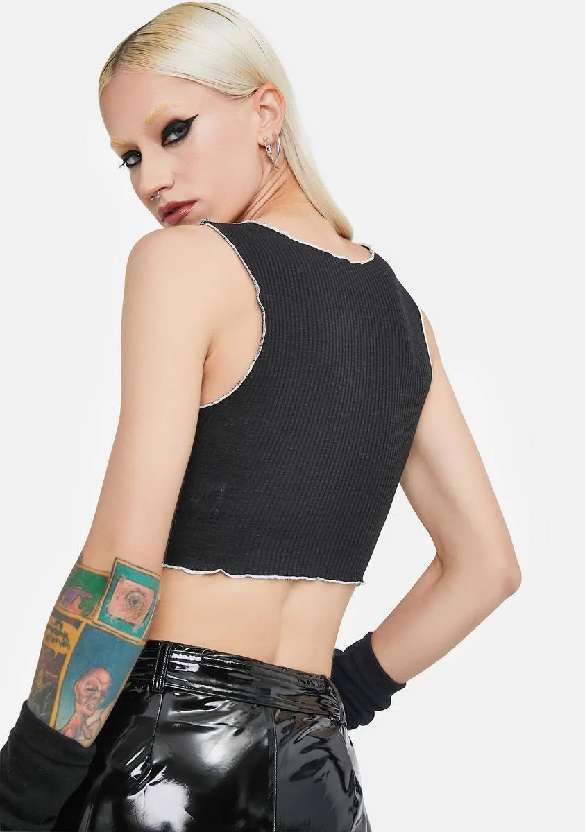 Clearly Checked Out Crop Tank sold by Dolls Kill product image thumbnail 4