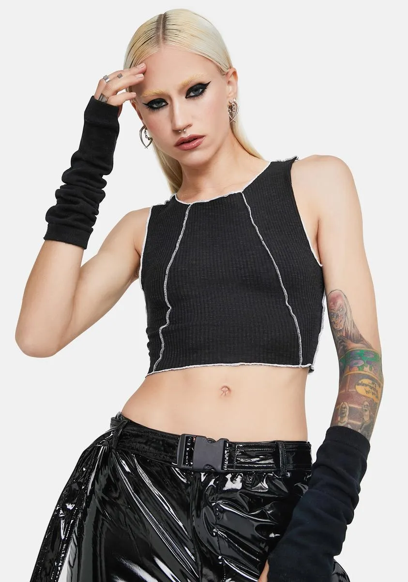 Clearly Checked Out Crop Tank sold by Dolls Kill