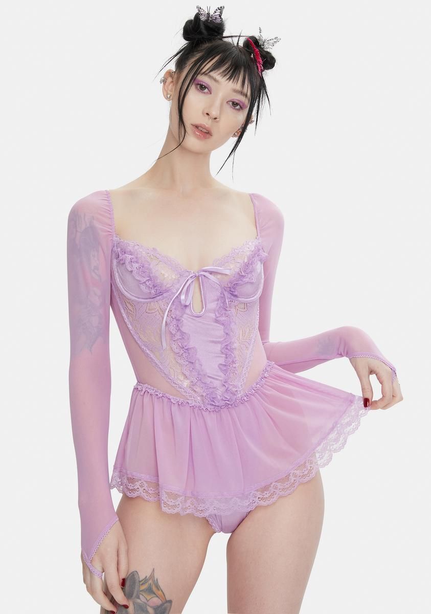 Spoiled But Not Rotten Long Sleeve Teddy sold by Dolls Kill