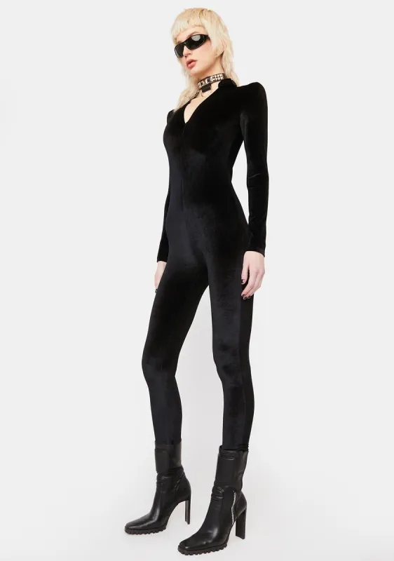 How Dare You V Neck Catsuit sold by Dolls Kill