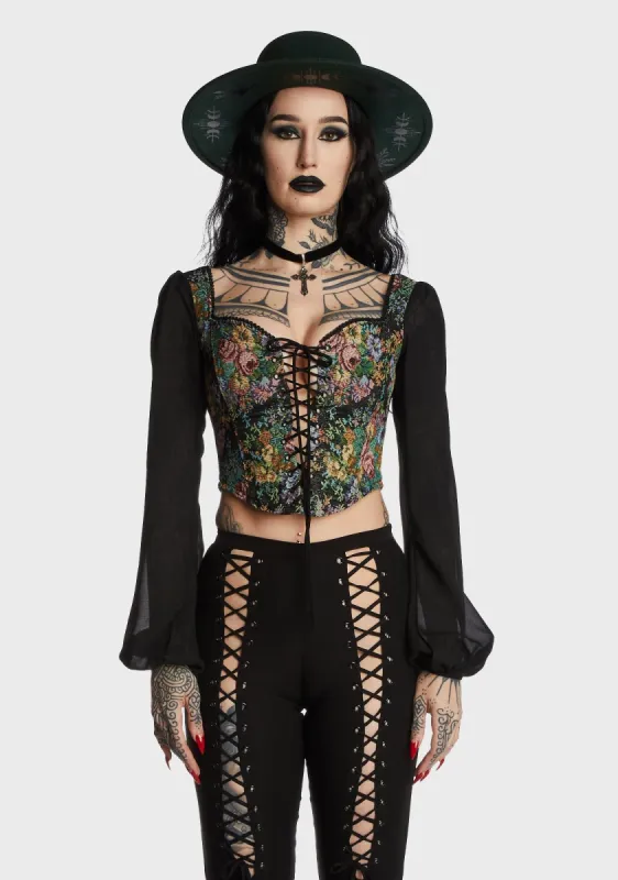Captured Souls Corset Top sold by Dolls Kill
