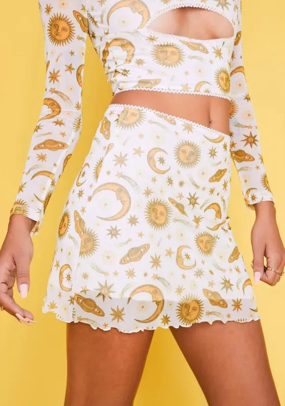 Show Me A Sign Mini Skirt sold by Dolls Kill