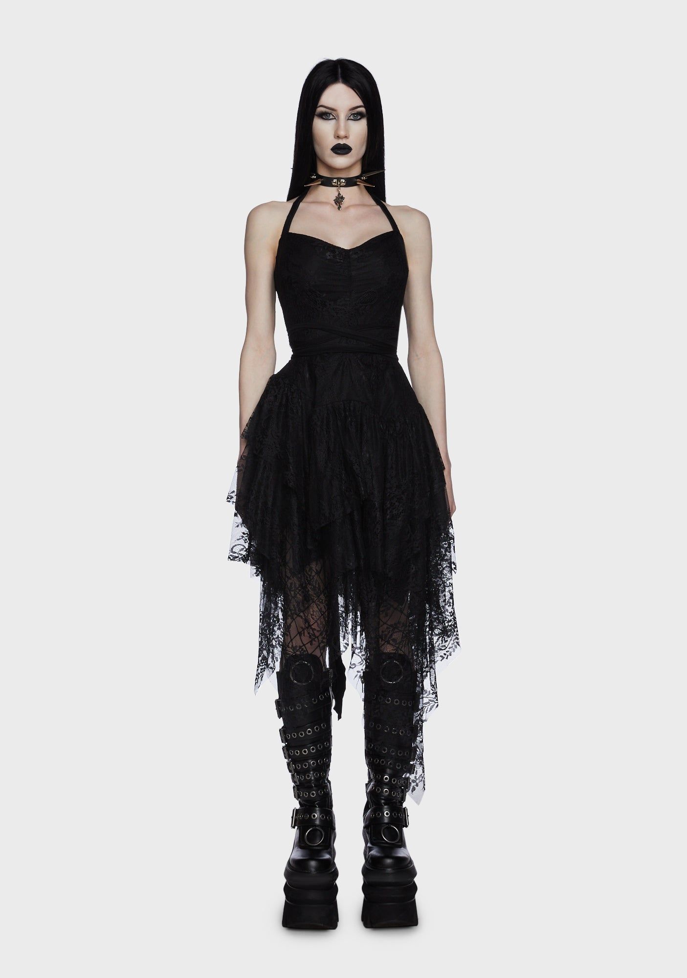 Fallen Faerie Lace Midi Dress sold by Dolls Kill