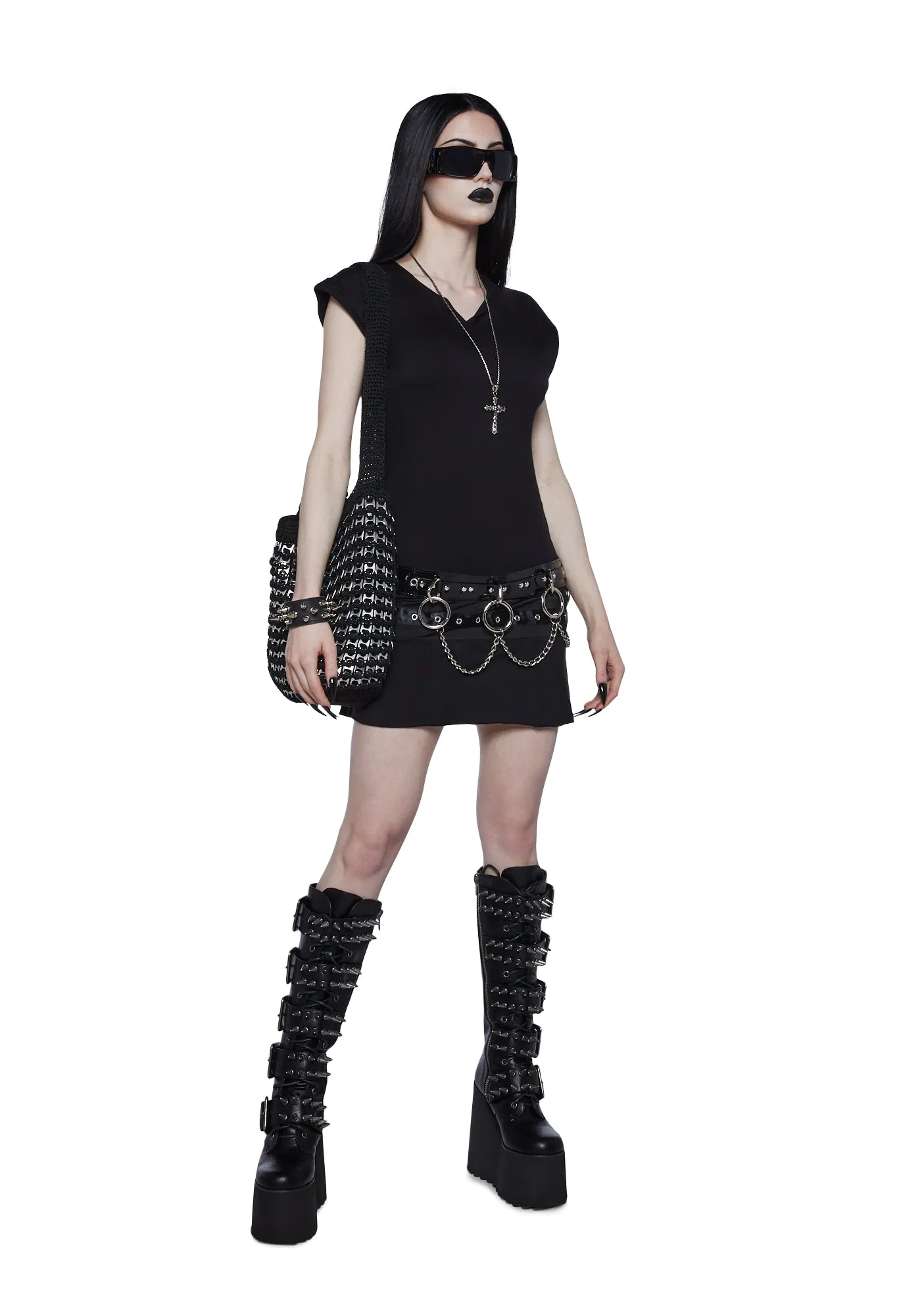 Gothic Rock Studded Mini Dress sold by Dolls Kill product image thumbnail 2