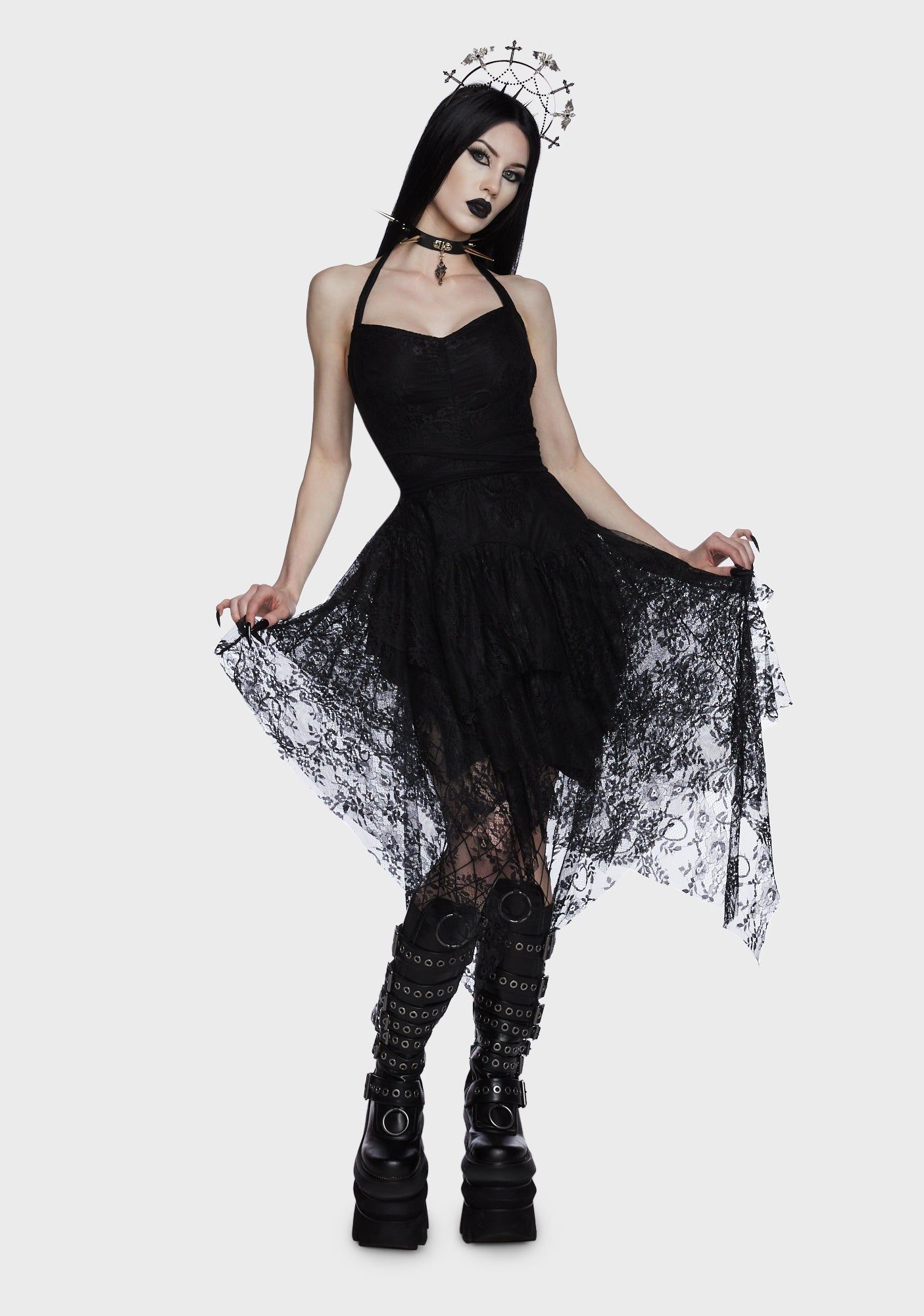 Fallen Faerie Lace Midi Dress sold by Dolls Kill product image thumbnail 5
