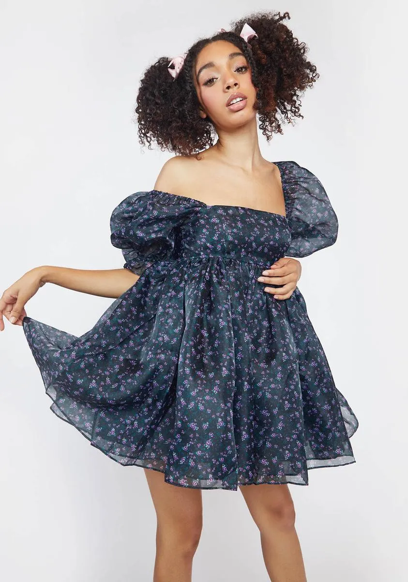 The 80's Ditsy Puff Dress sold by Dolls Kill product image thumbnail 2