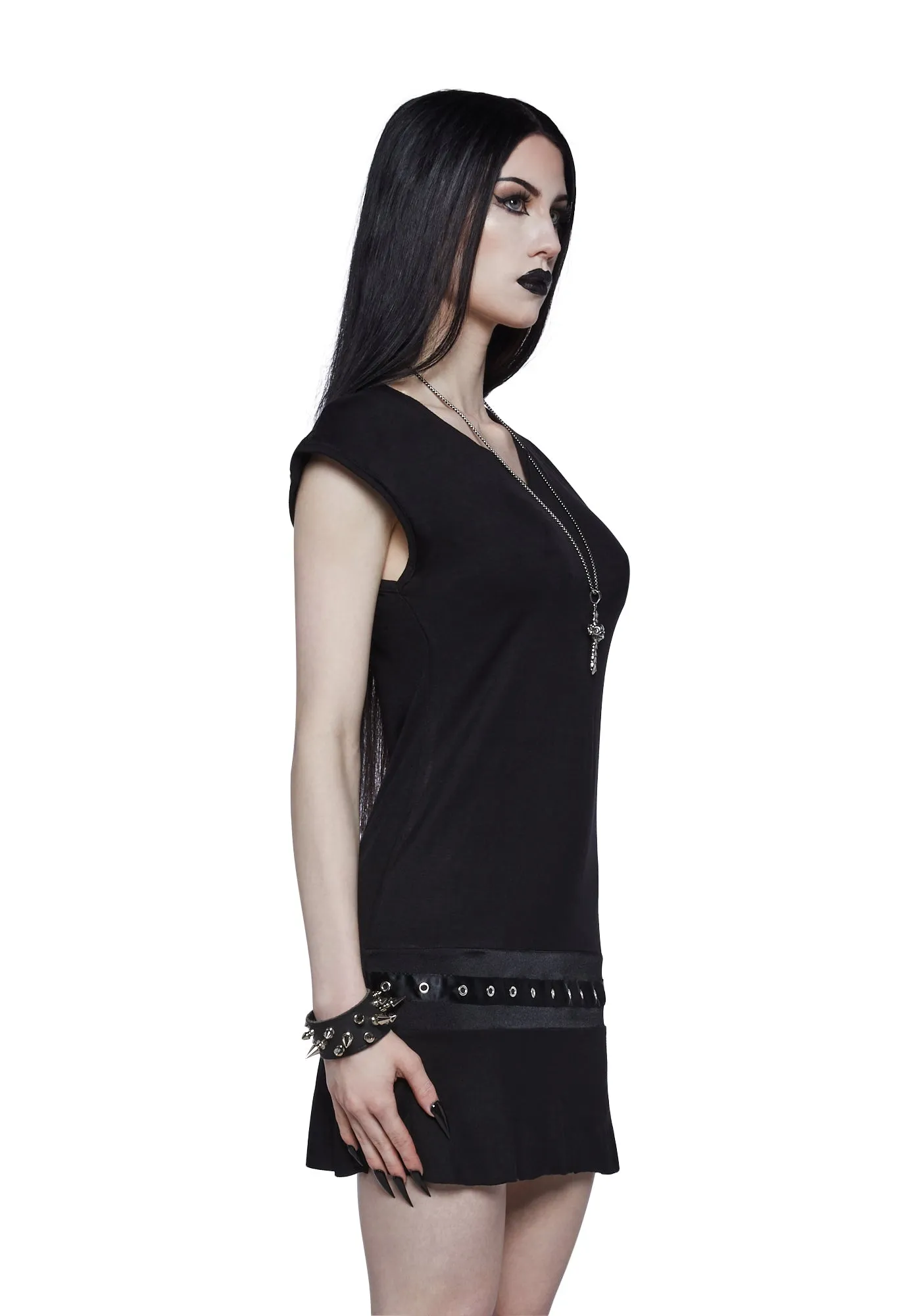 Gothic Rock Studded Mini Dress sold by Dolls Kill product image thumbnail 3