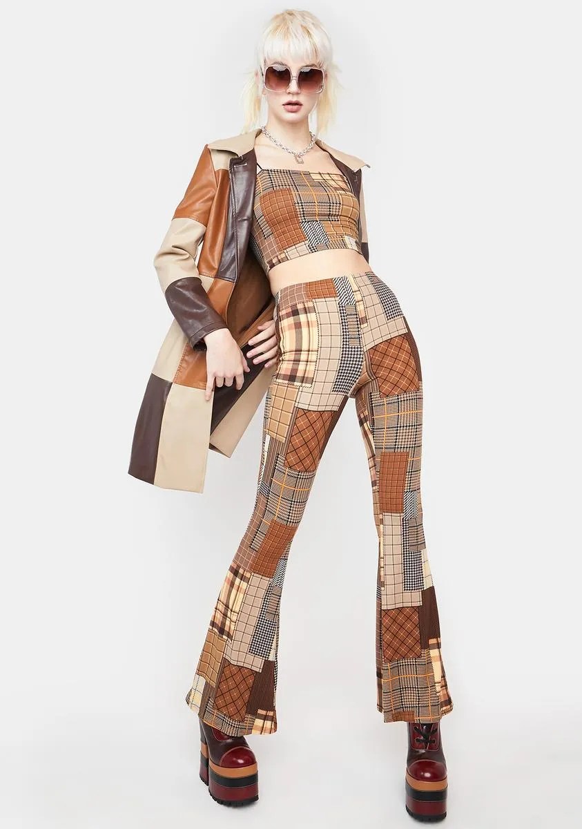 Boho Blast Patchwork Flare Pants sold by Dolls Kill product image thumbnail 2