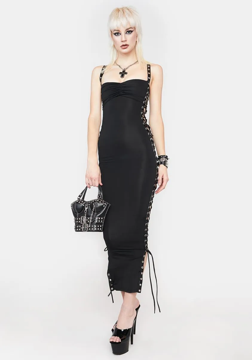 Midnight Draw You In Maxi Dress sold by Dolls Kill product image thumbnail 3