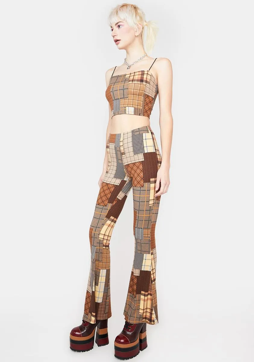 Boho Blast Patchwork Flare Pants sold by Dolls Kill product image thumbnail 3