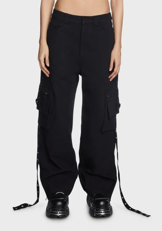 Medium Waist Loose Cargo Trousers sold by Dolls Kill